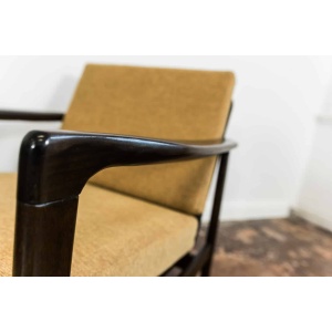 Pair Of Orange B-7522 Armchairs By Zenon Bączyk, Poland, 1960’S