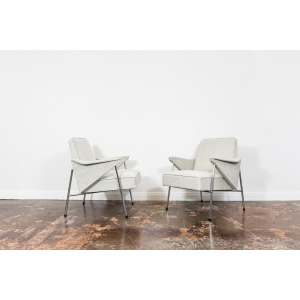 Pair Of Mid Century Armchairs "Bats" From Fabryka Mebli Wschód Zadziele, 1960s