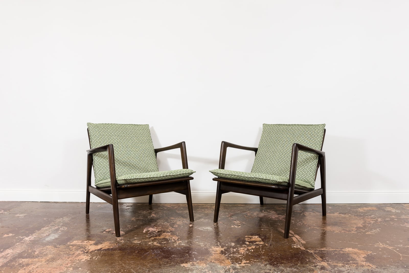 Pair Of Green Armchairs "Type 300 139" Poland, 1960’s