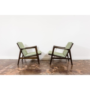 Pair Of Green Armchairs "Type 300 139" Poland, 1960’s