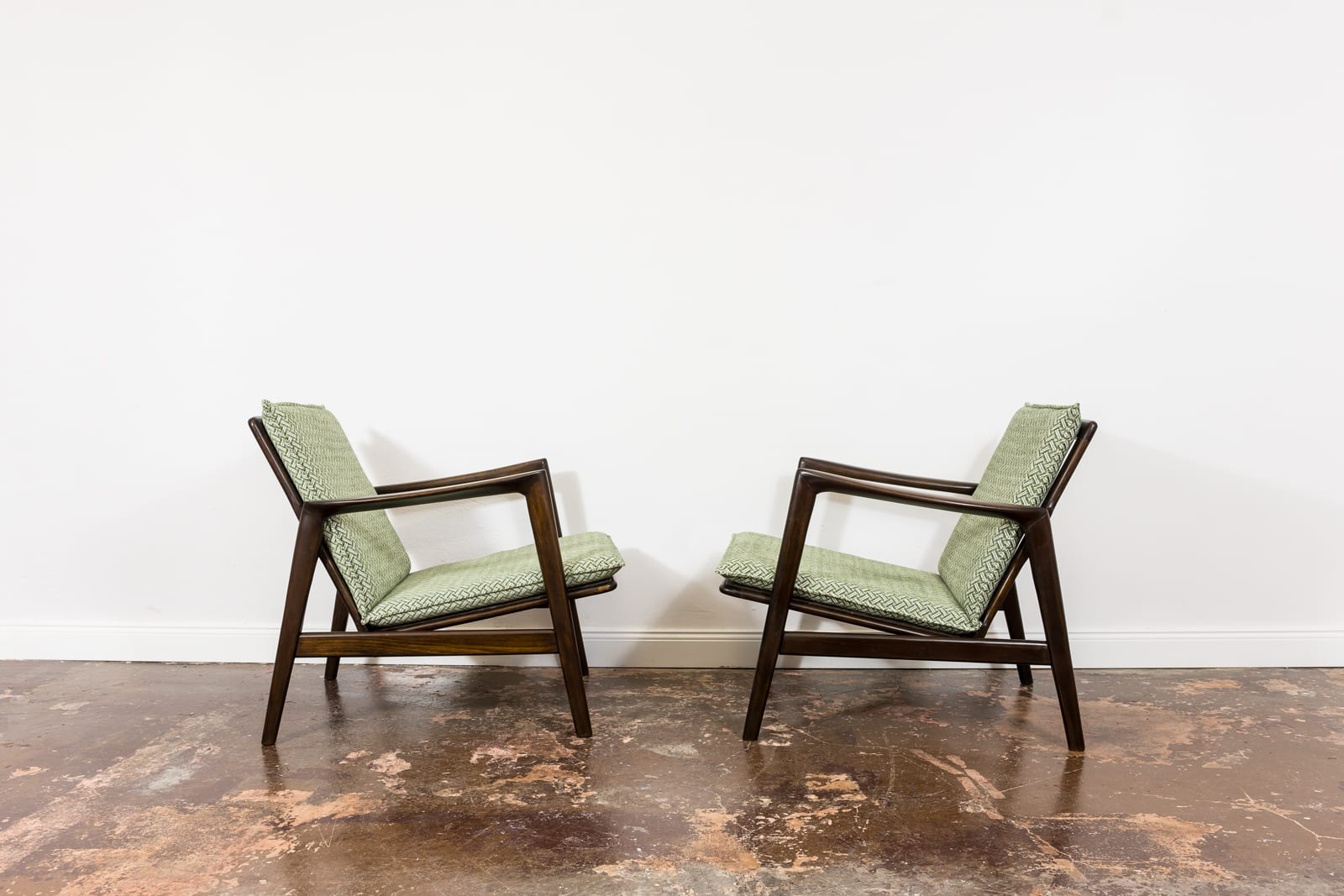 Pair Of Green Armchairs "Type 300 139" Poland, 1960’s