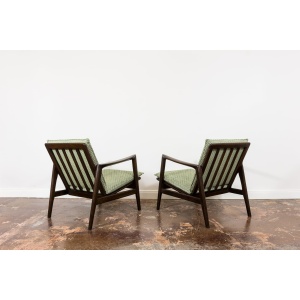 Pair Of Green Armchairs "Type 300 139" Poland, 1960’s