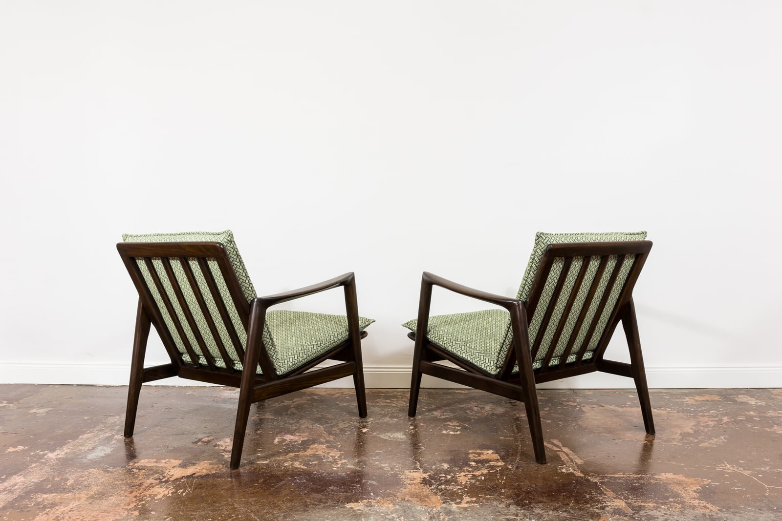 Pair Of Green Armchairs "Type 300 139" Poland, 1960’s