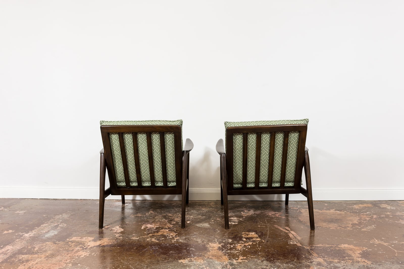 Pair Of Green Armchairs "Type 300 139" Poland, 1960’s