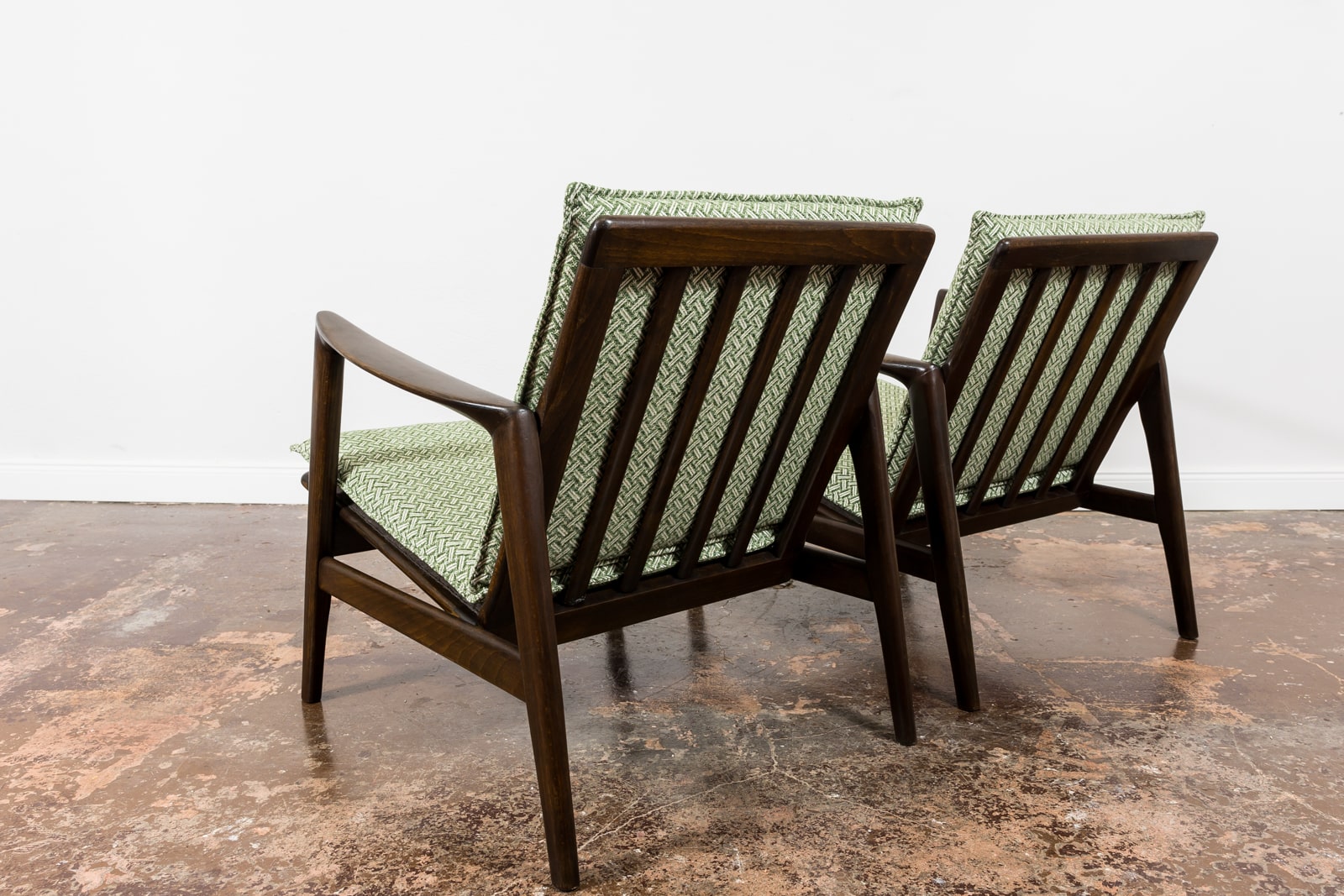 Pair Of Green Armchairs "Type 300 139" Poland, 1960’s