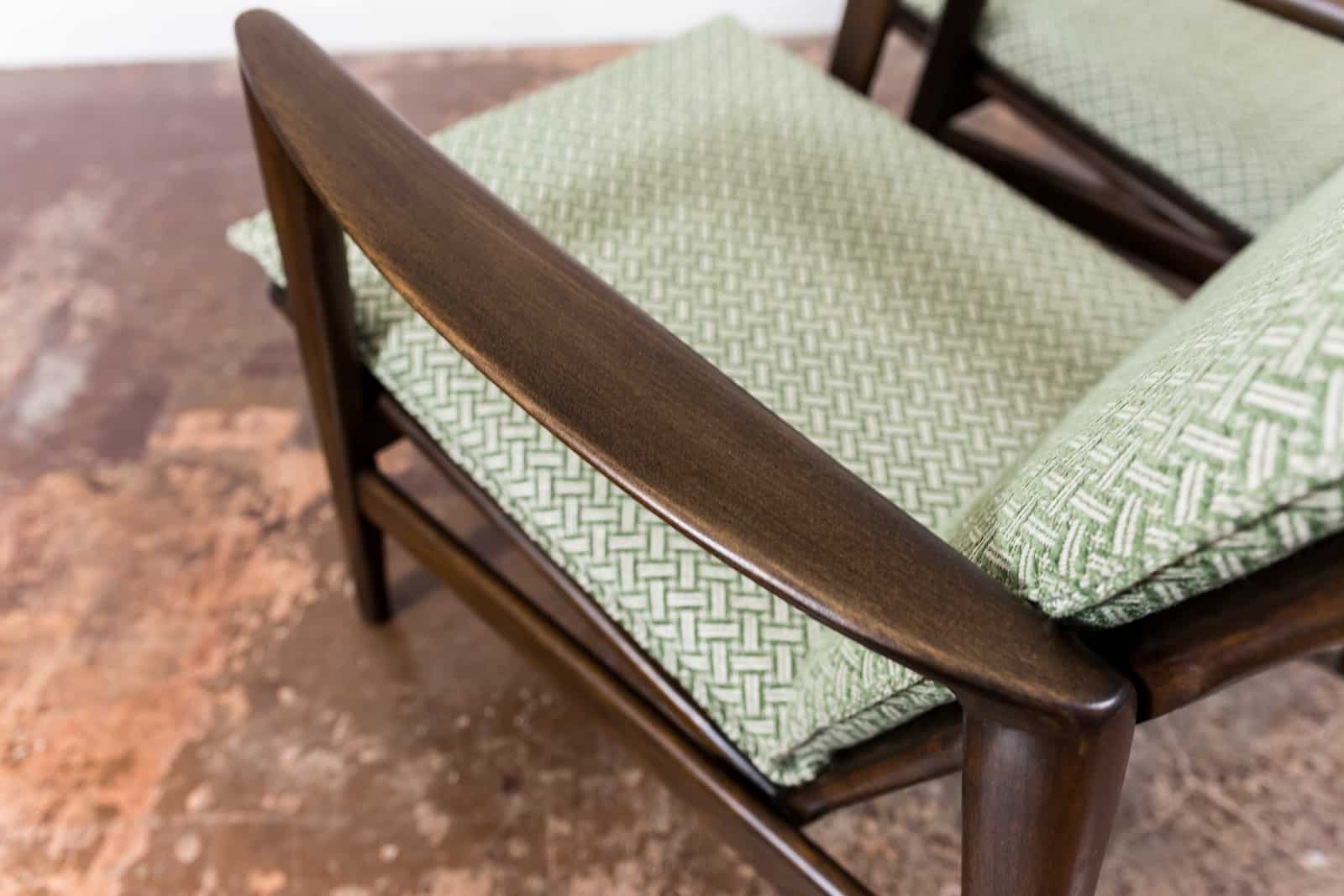 Pair Of Green Armchairs "Type 300 139" Poland, 1960’s