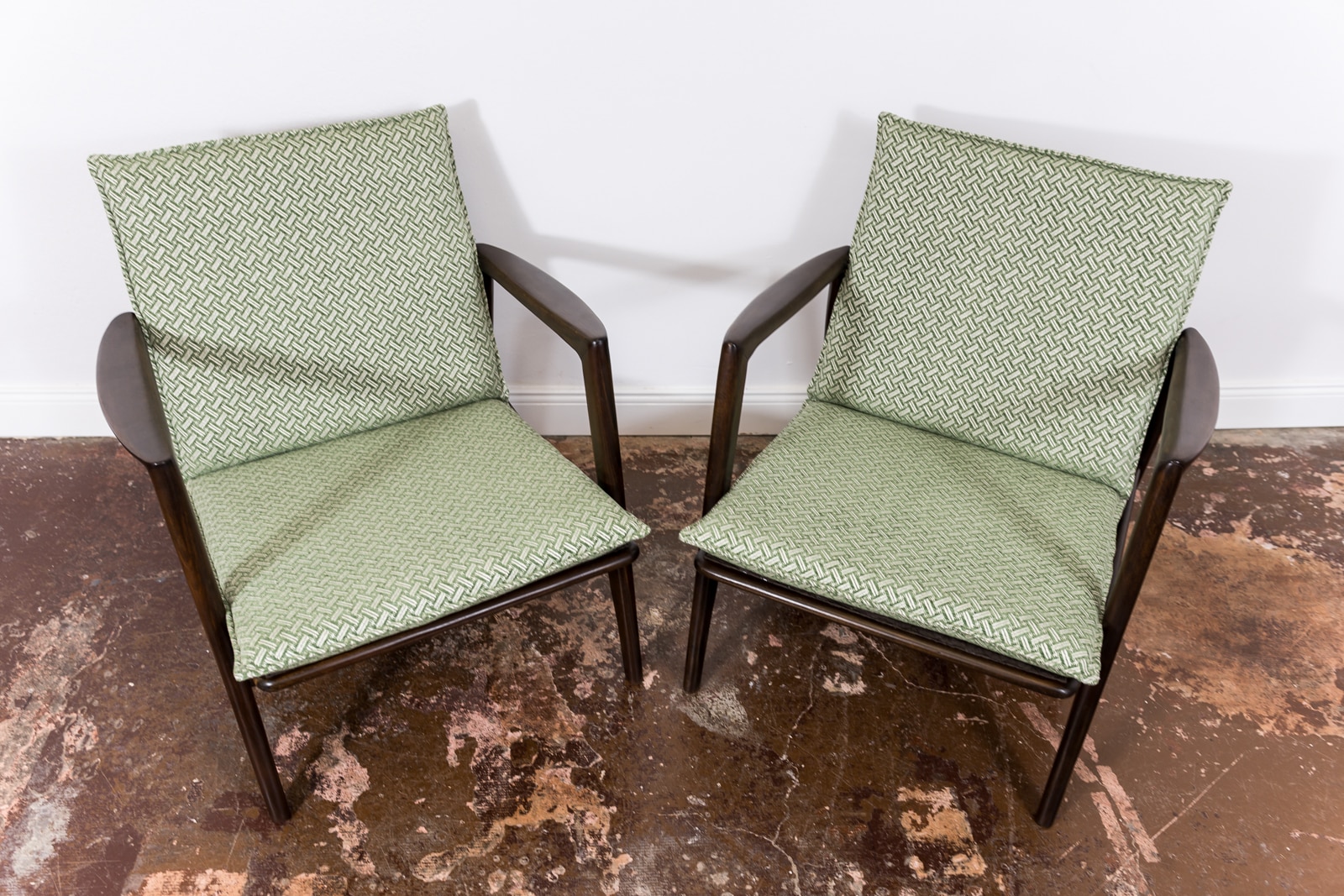 Pair Of Green Armchairs "Type 300 139" Poland, 1960’s