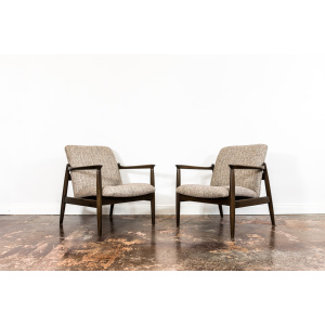 Pair of “Gfm 64” Armchairs By Edmund Homa, Poland, 1960s