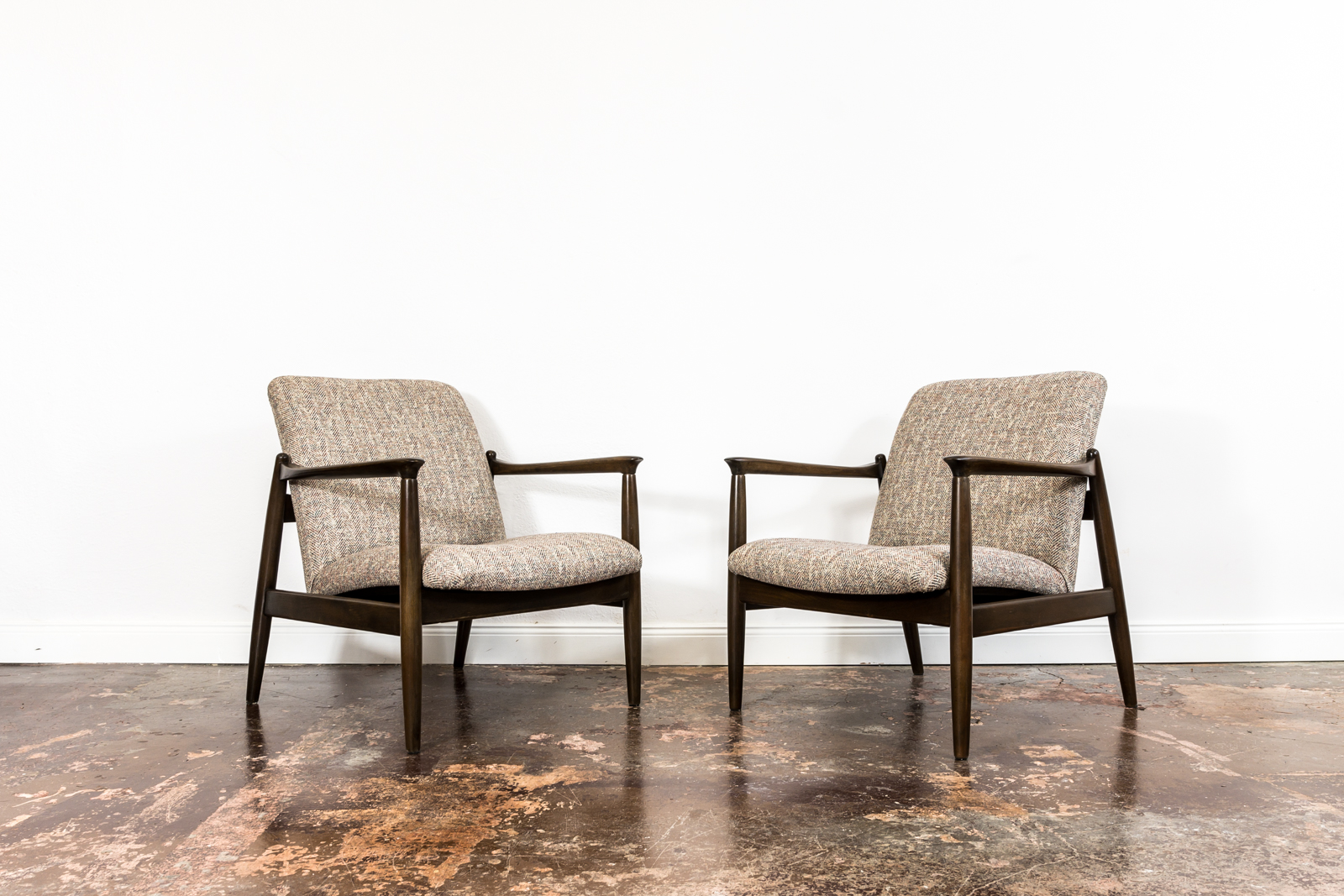 Pair of “Gfm 64” Armchairs By Edmund Homa, Poland, 1960s