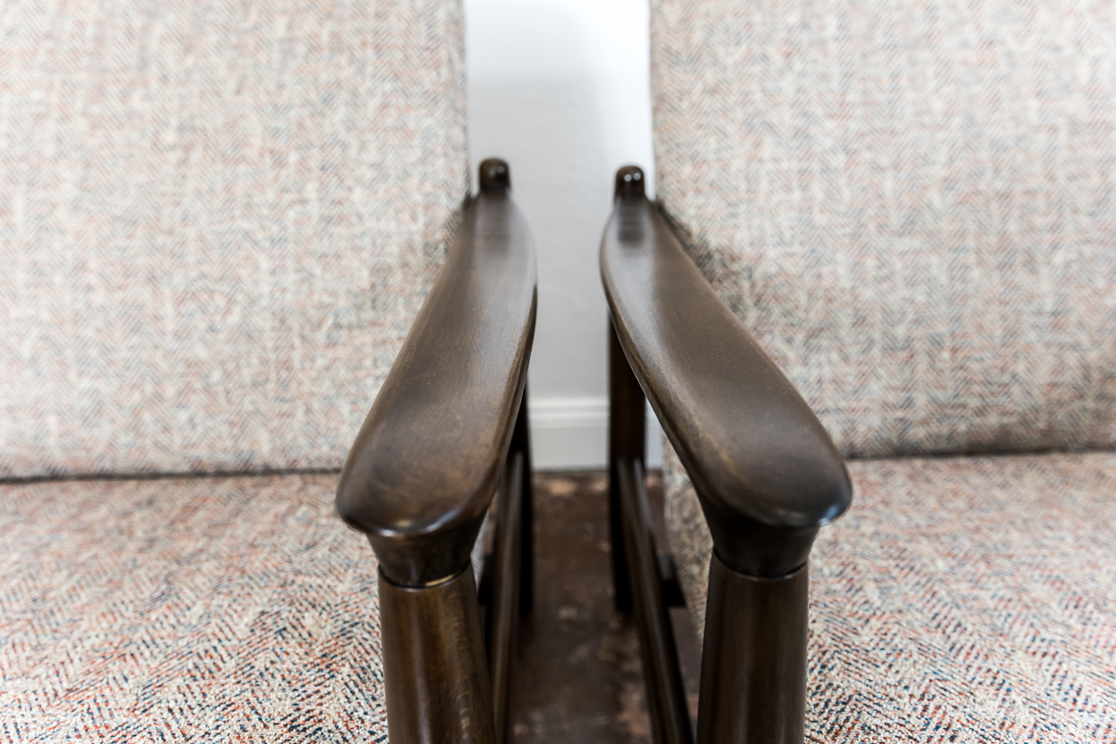 Pair of “Gfm 64” Armchairs By Edmund Homa, Poland, 1960s