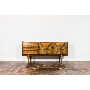 Restored Walnut Sideboard From Bytomskie Furniture Factory, 1960s