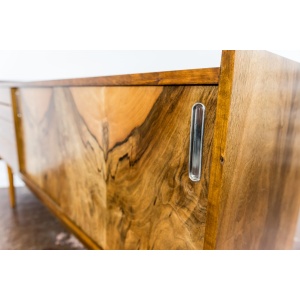 Restored Walnut Sideboard From Bytomskie Furniture Factory, 1960s
