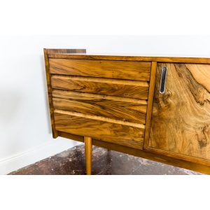 Restored Walnut Sideboard From Bytomskie Furniture Factory, 1960s