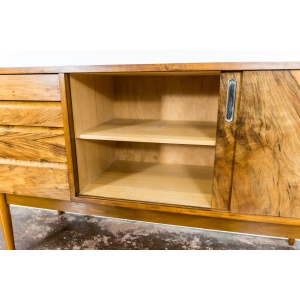 Restored Walnut Sideboard From Bytomskie Furniture Factory, 1960s