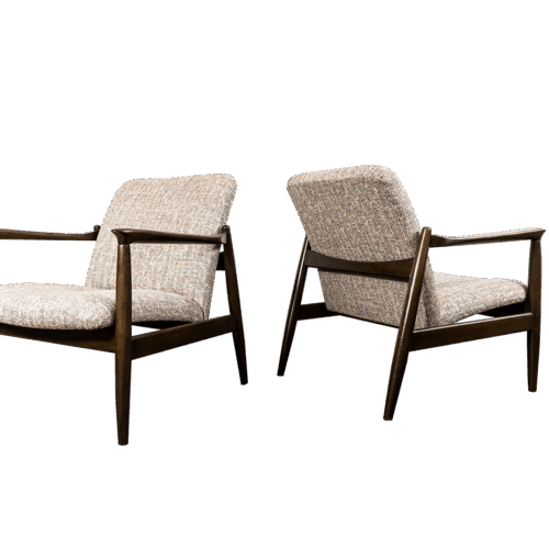 Pair of “Gfm 64” Armchairs By Edmund Homa, Poland, 1960s