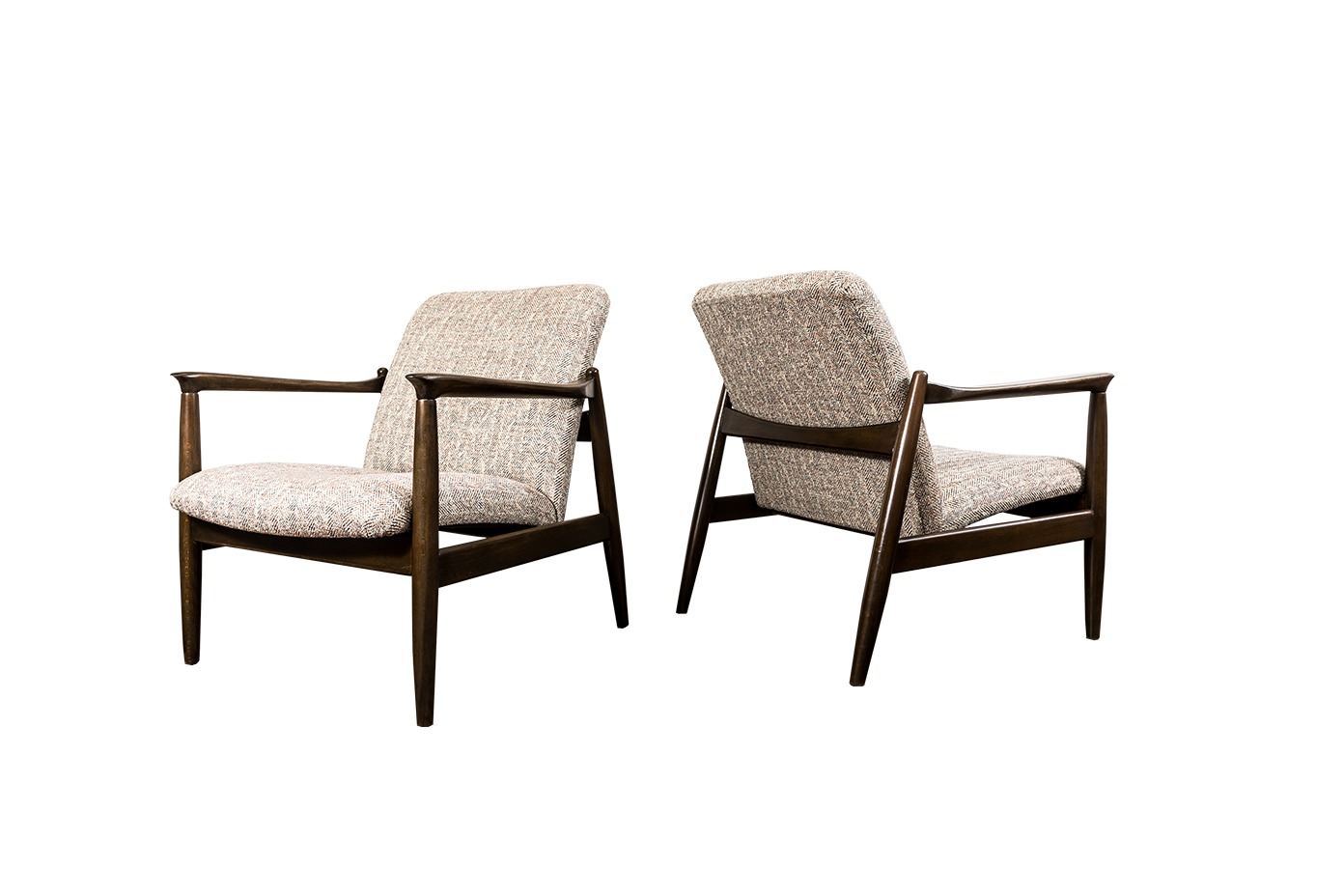 Pair of “Gfm 64” Armchairs By Edmund Homa, Poland, 1960s
