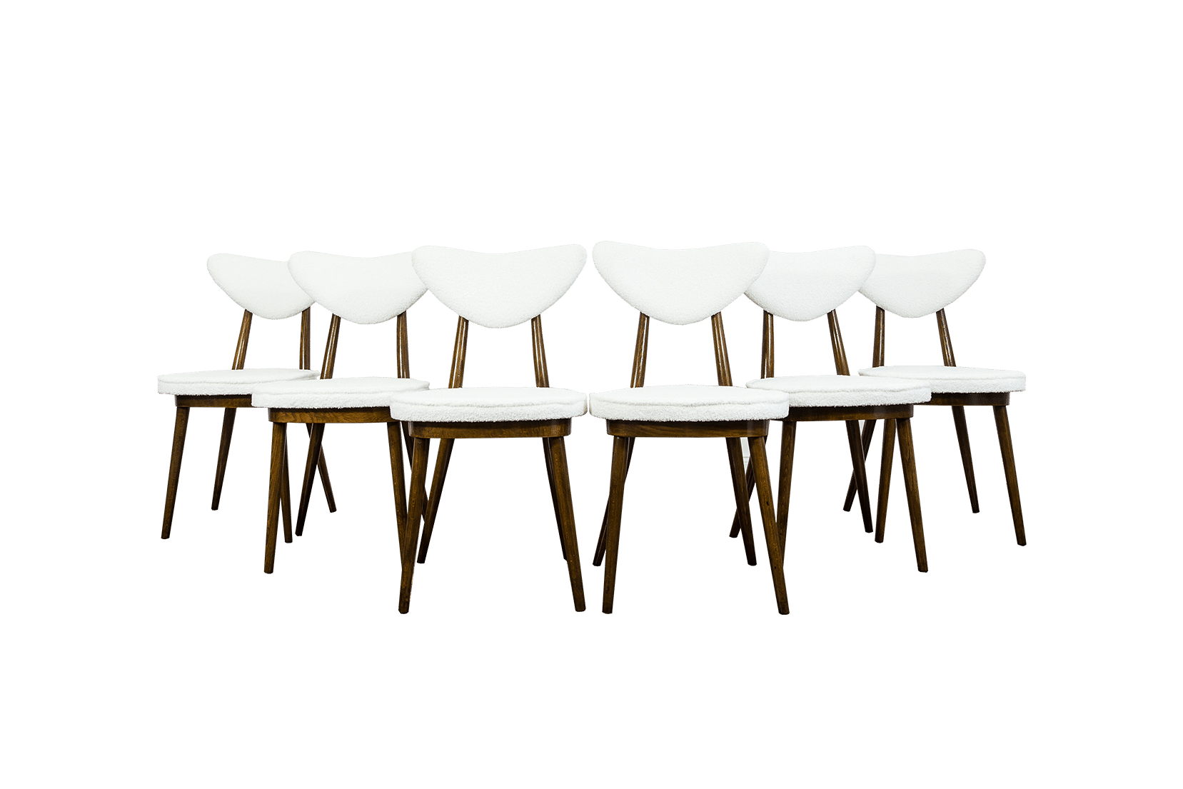 Model No. 124 Chairs By Helena & Jerzy Kurmanowicz, 1960s, Poland, Set Of 6