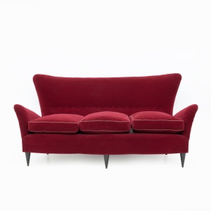 Gio Ponti Art Dèco Italian Sofa from Hotel Bristol Merano, 1950s