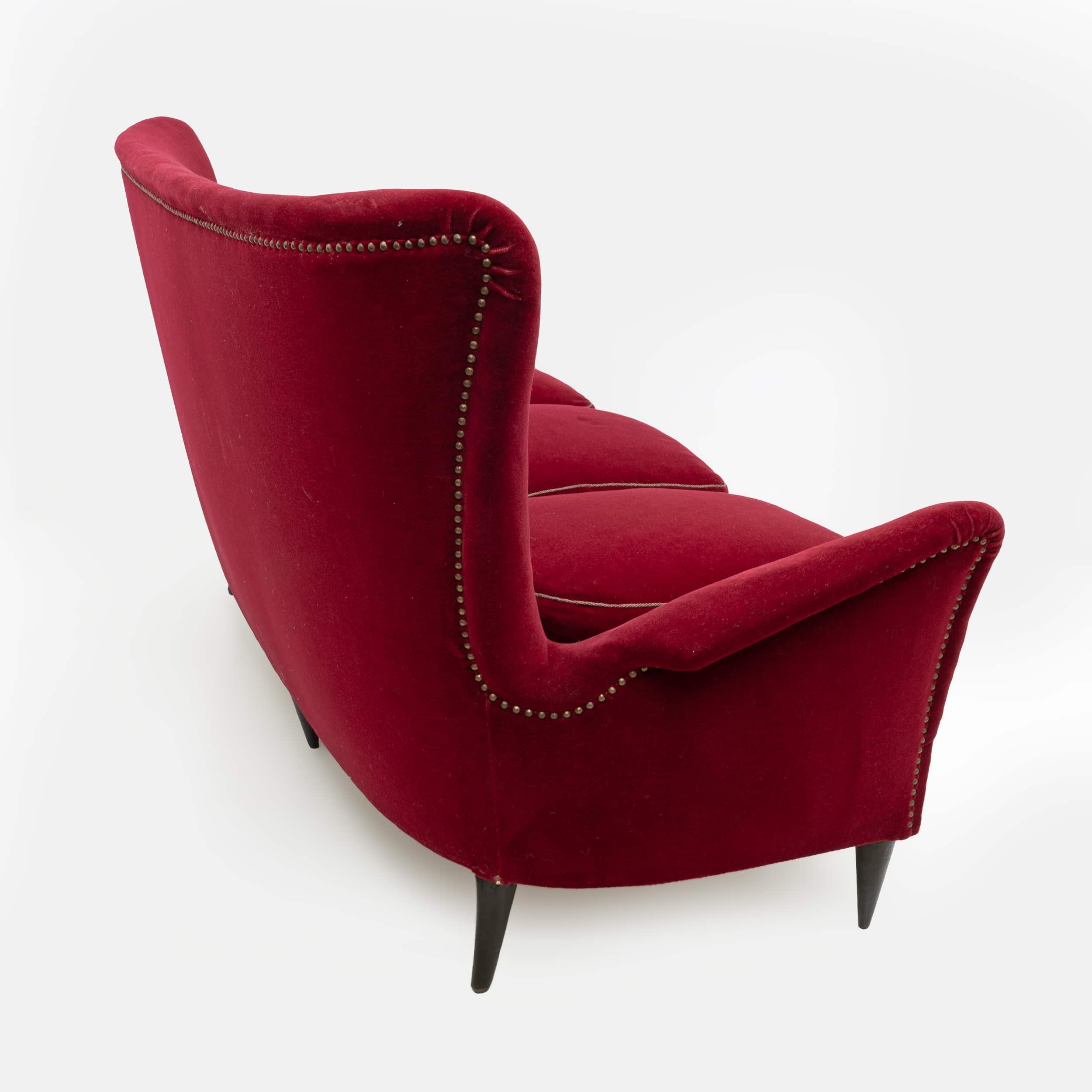 Gio Ponti Art Dèco Italian Sofa from Hotel Bristol Merano, 1950s