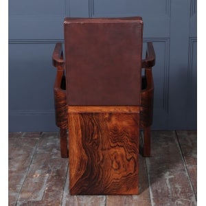 Art Deco French Leather Desk Chair