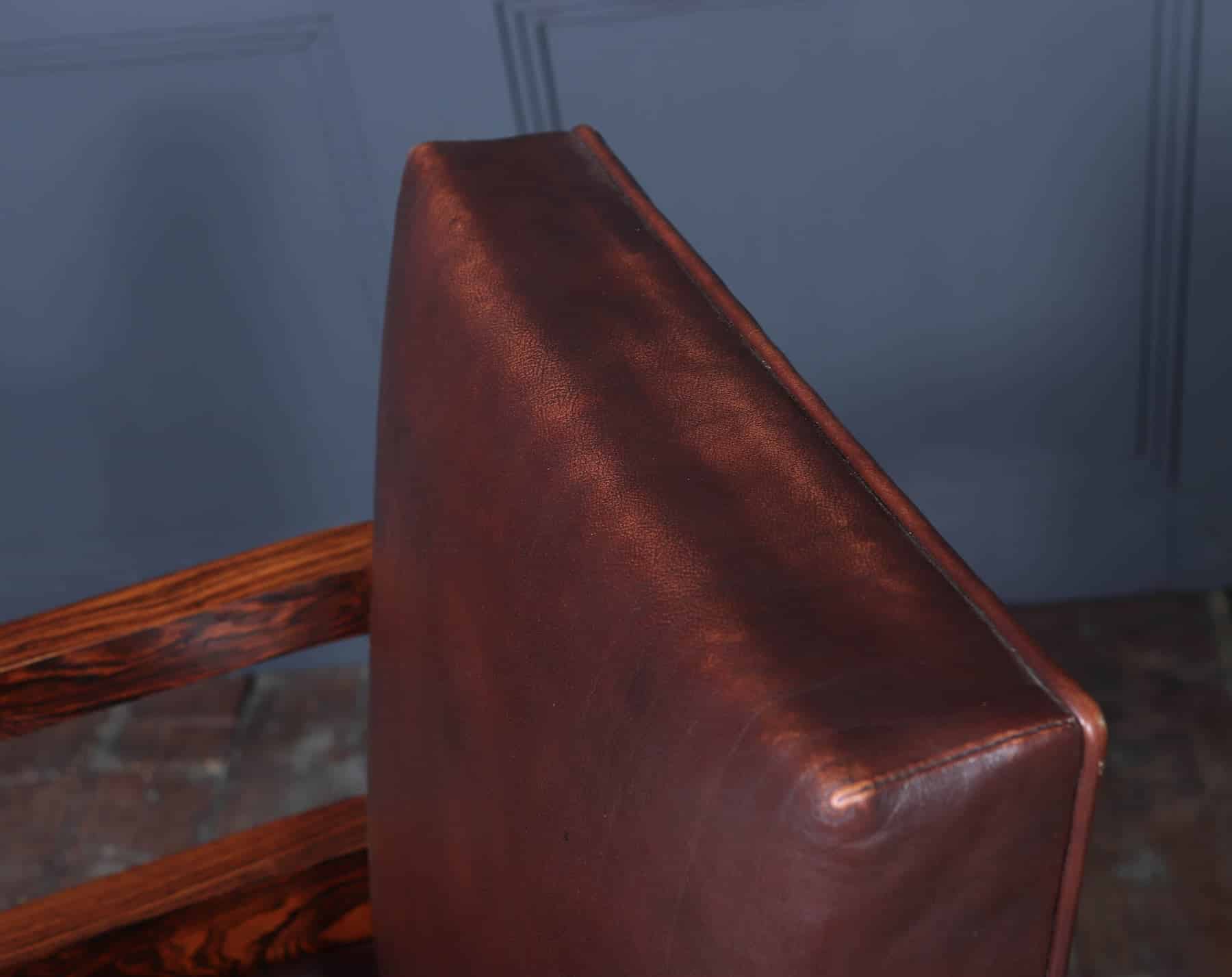 Art Deco French Leather Desk Chair