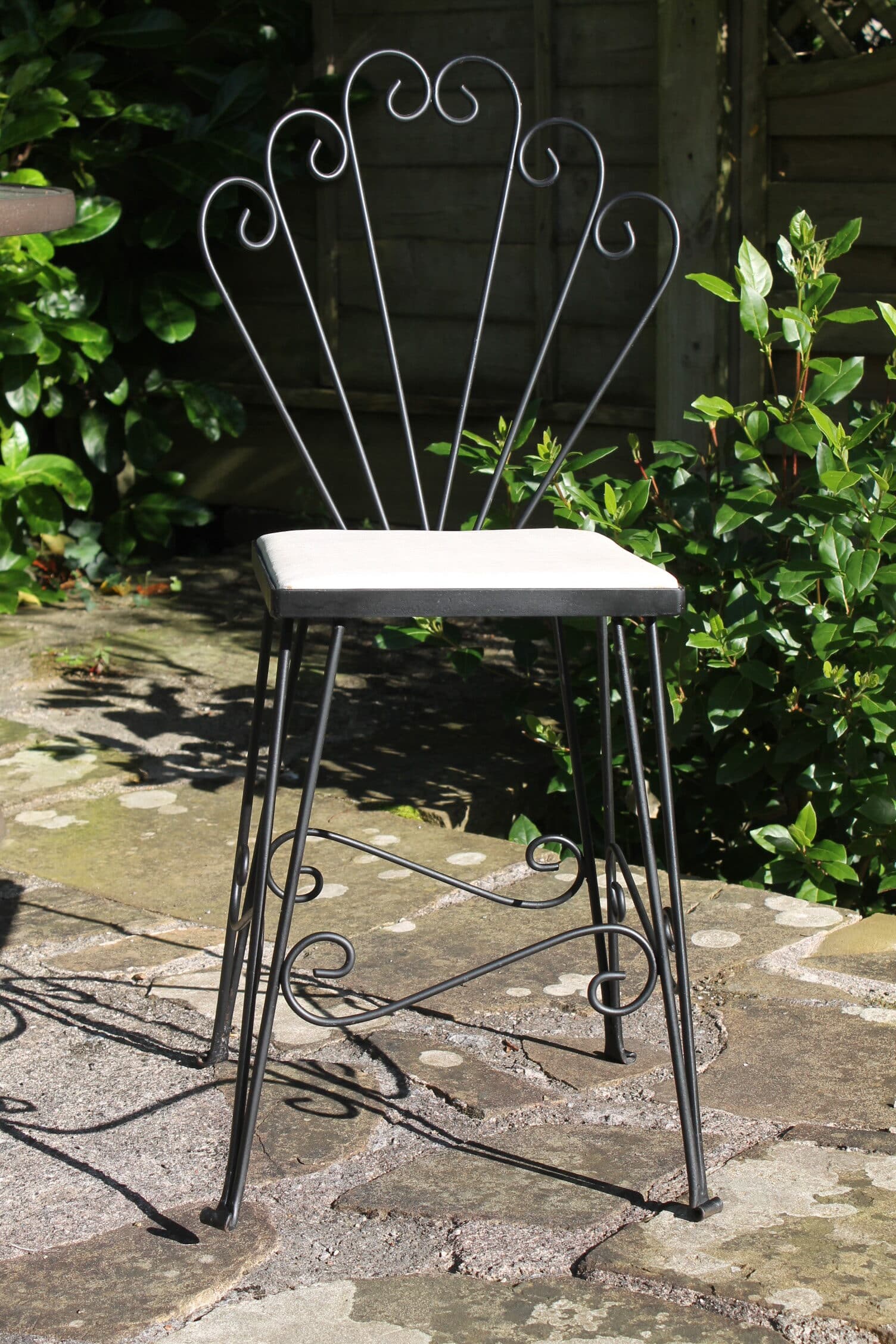 Mid century wire work bedroom chair