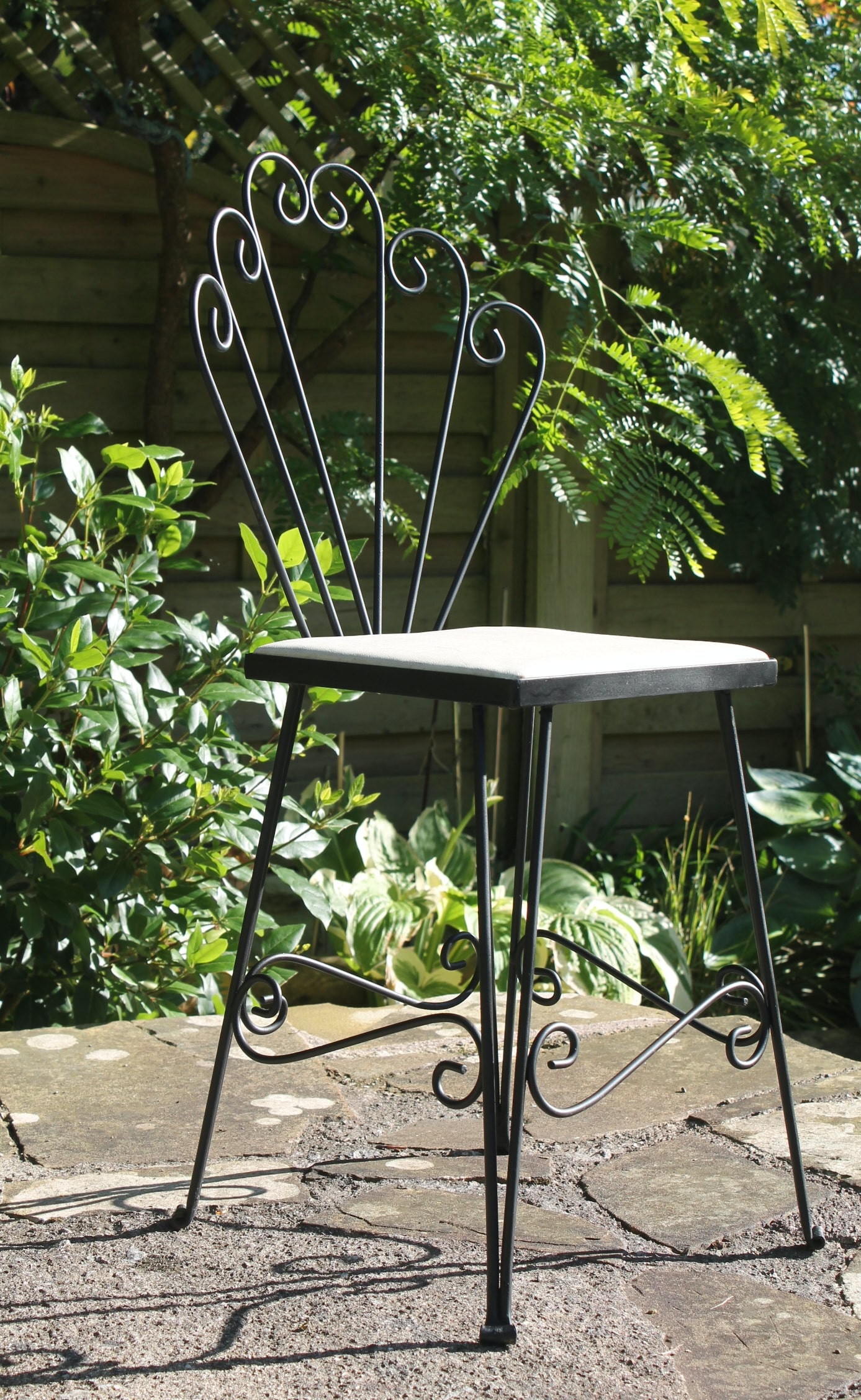 Mid century wire work bedroom chair