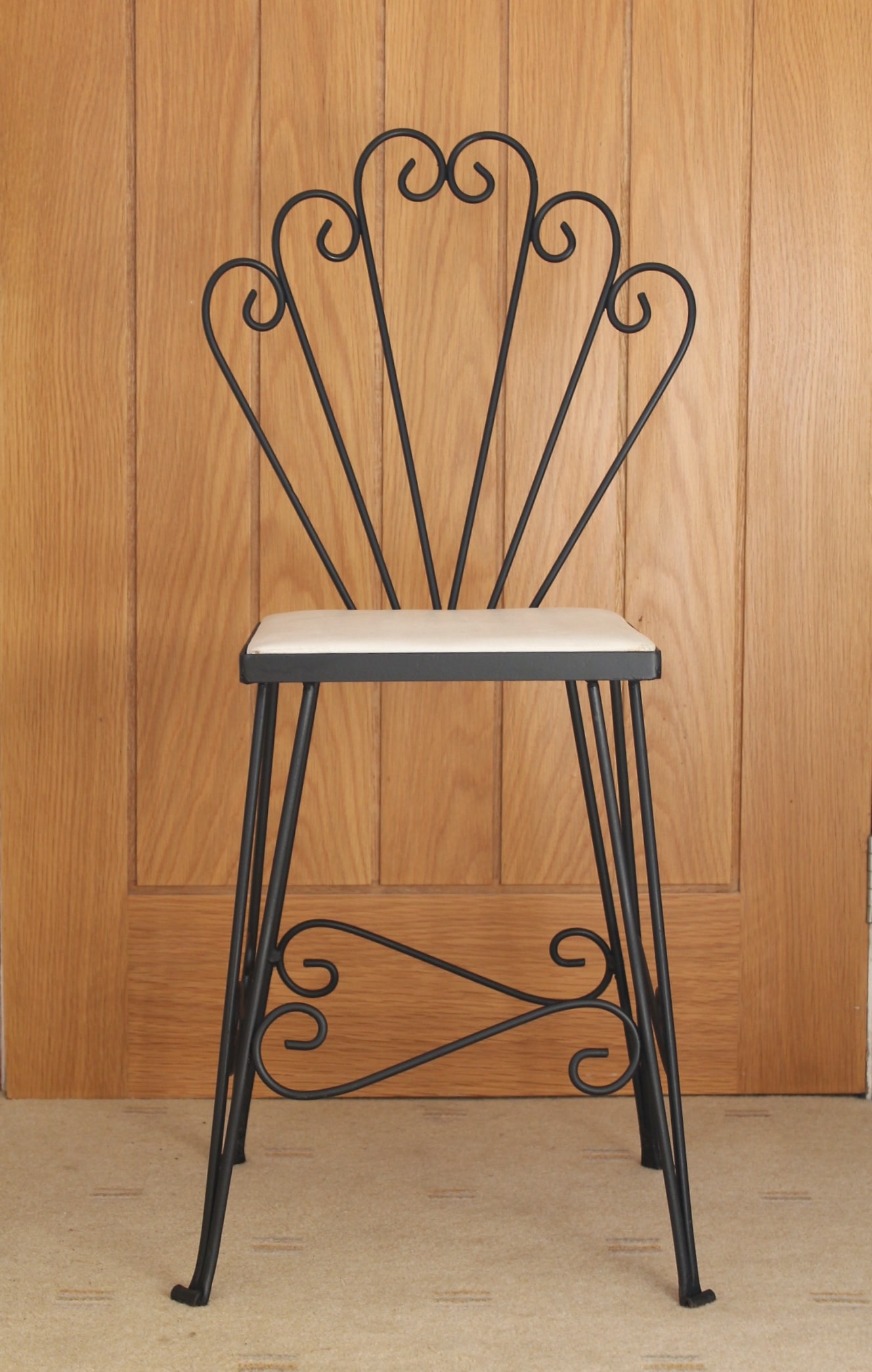 Mid century wire work bedroom chair