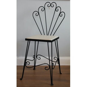 Mid century wire work bedroom chair