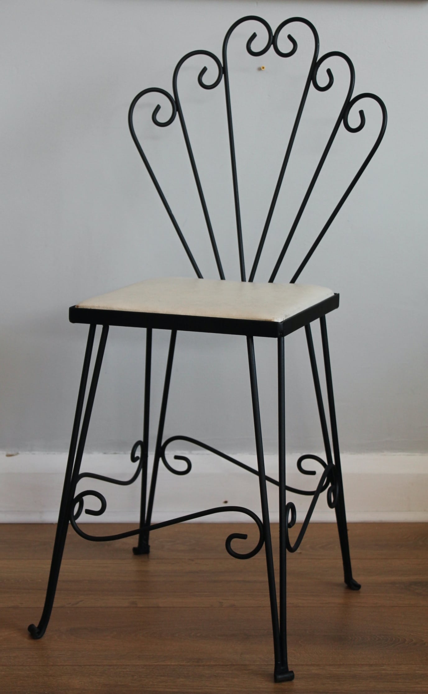 Mid century wire work bedroom chair