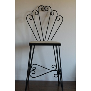 Mid century wire work bedroom chair