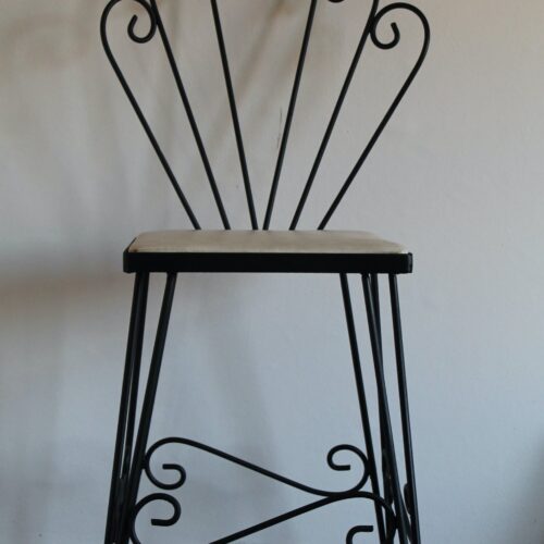 Mid century wire work bedroom chair