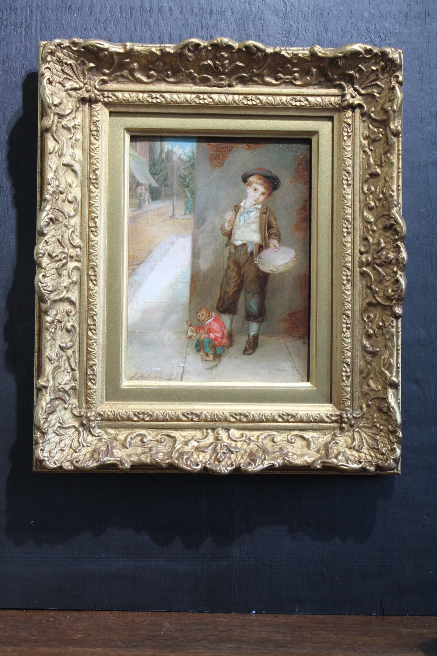 Antique fine art oil painting