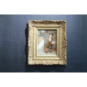 Antique fine art oil painting