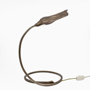 Tommaso Barbi Mid-century Modern Brass Leaf Table Lamp by Bottega Gadda, 1960s