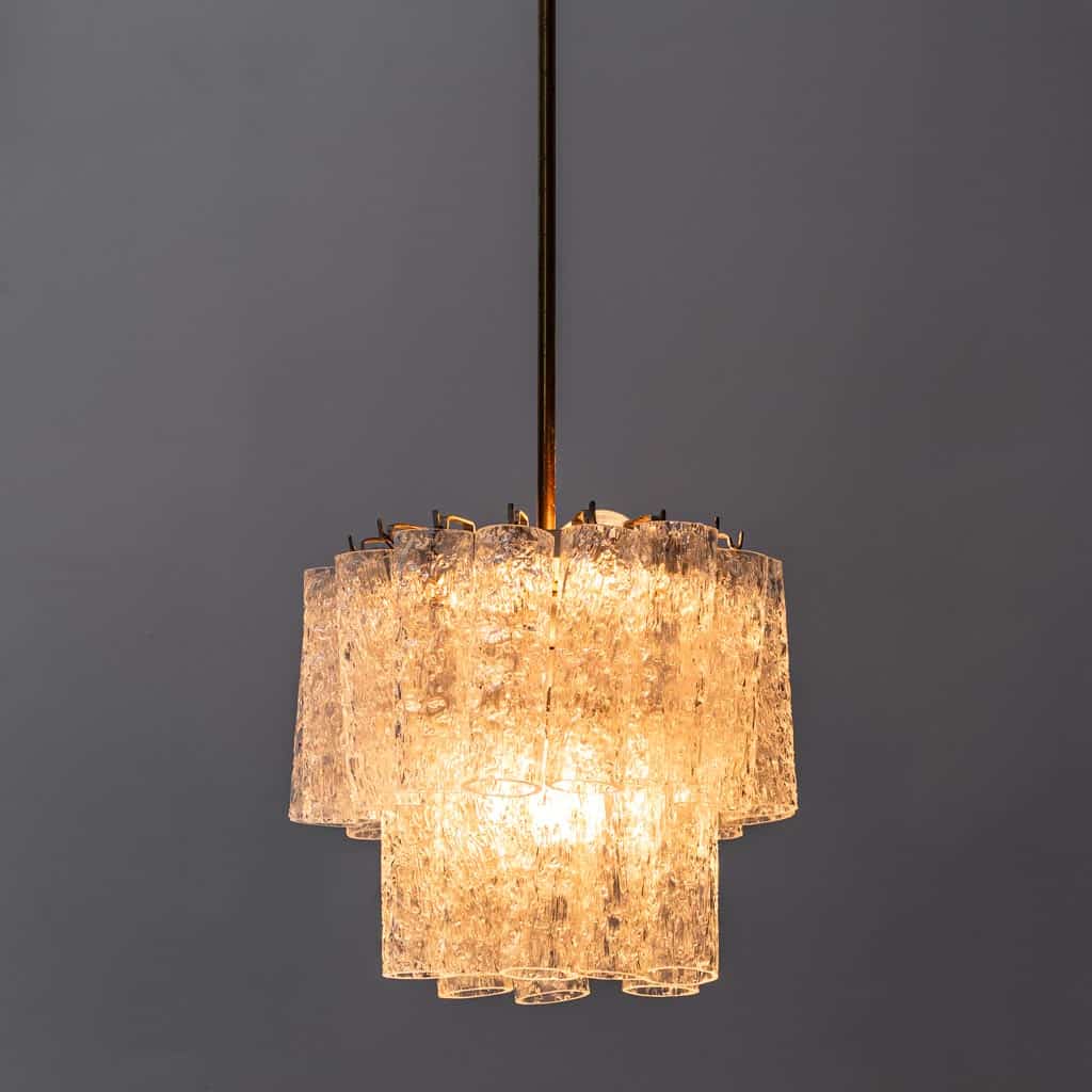 3-Light Chandelier In Blown Murano Glass From The 1960s, Modern Vintage