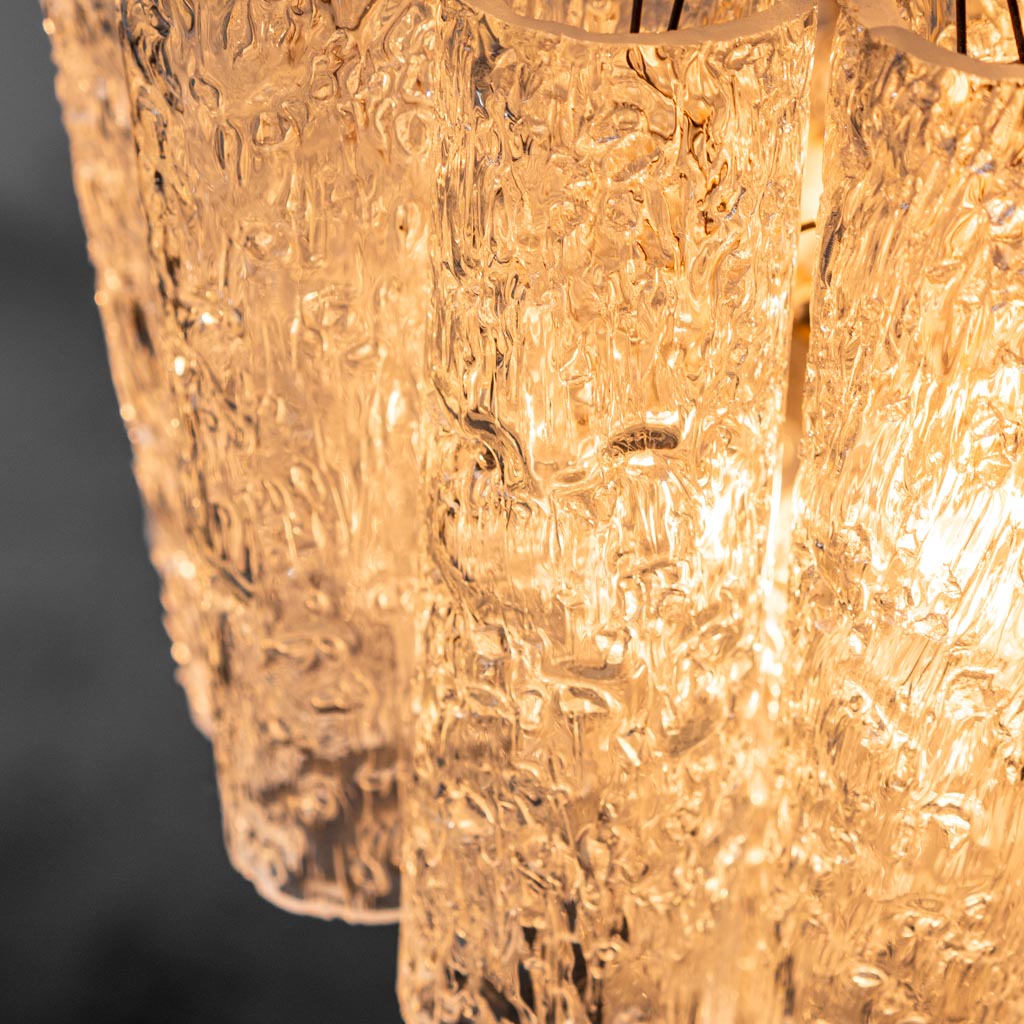 3-Light Chandelier In Blown Murano Glass From The 1960s, Modern Vintage