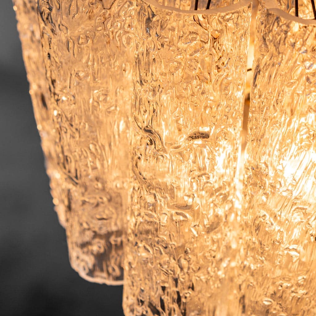 3-Light Chandelier In Blown Murano Glass From The 1960s, Modern Vintage