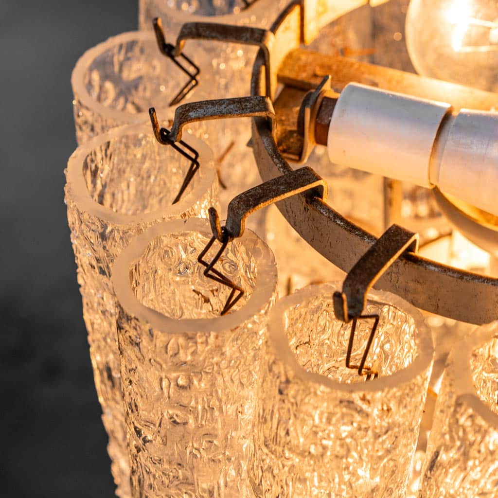 3-Light Chandelier In Blown Murano Glass From The 1960s, Modern Vintage