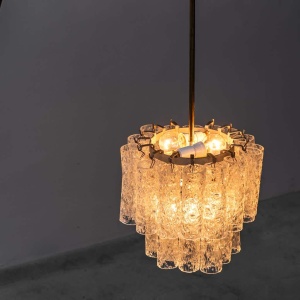 3-Light Chandelier In Blown Murano Glass From The 1960s, Modern Vintage