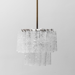 3-Light Chandelier In Blown Murano Glass From The 1960s, Modern Vintage