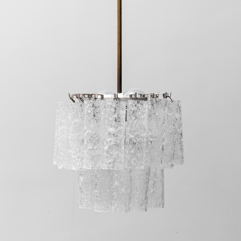 3-Light Chandelier In Blown Murano Glass From The 1960s, Modern Vintage