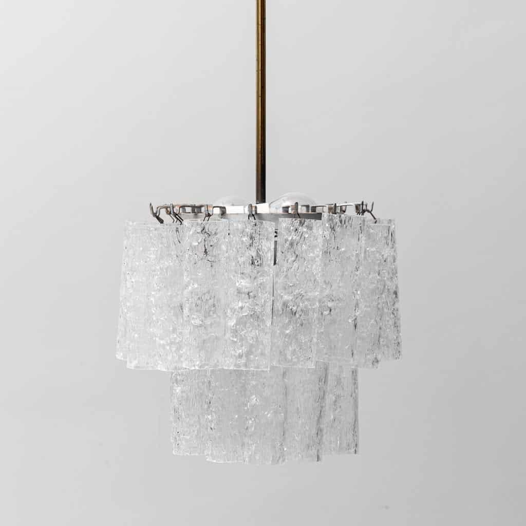 3-Light Chandelier In Blown Murano Glass From The 1960s, Modern Vintage