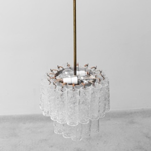 3-Light Chandelier In Blown Murano Glass From The 1960s, Modern Vintage
