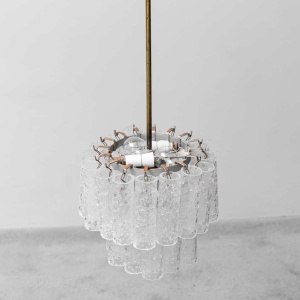 3-Light Chandelier In Blown Murano Glass From The 1960s, Modern Vintage