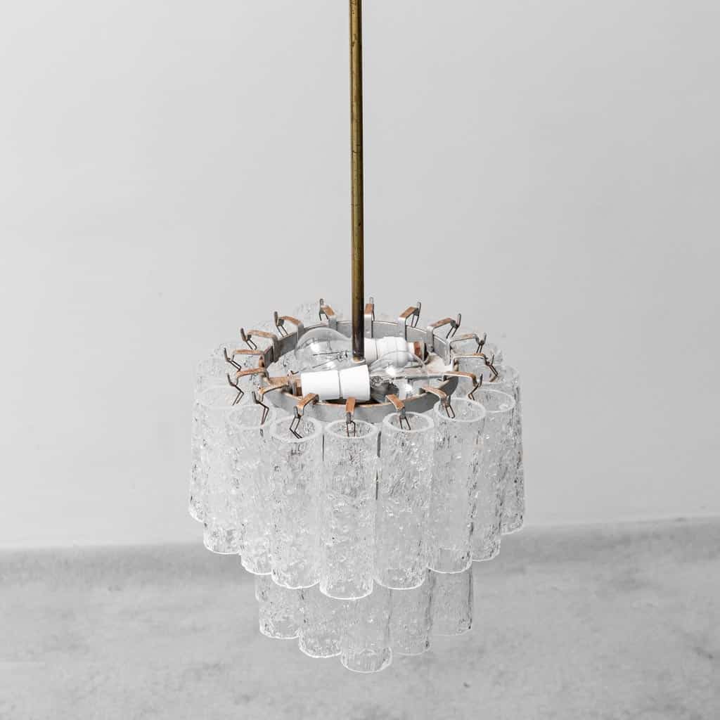 3-Light Chandelier In Blown Murano Glass From The 1960s, Modern Vintage