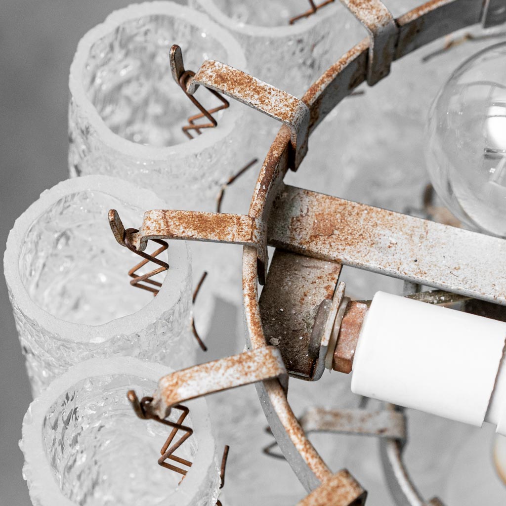 3-Light Chandelier In Blown Murano Glass From The 1960s, Modern Vintage
