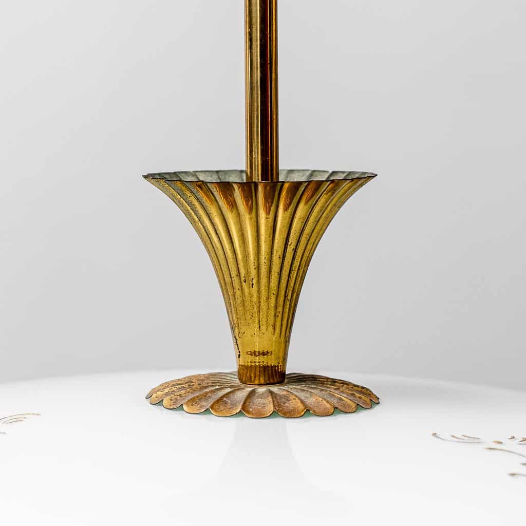 Vintage 1950s Circular Suspension Chandelier
