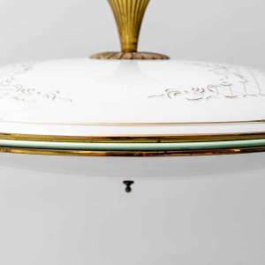 Vintage 1950s Circular Suspension Chandelier