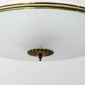 Vintage 1950s Circular Suspension Chandelier